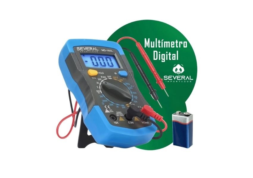 Multímetro digital para teste elétrico automotivo