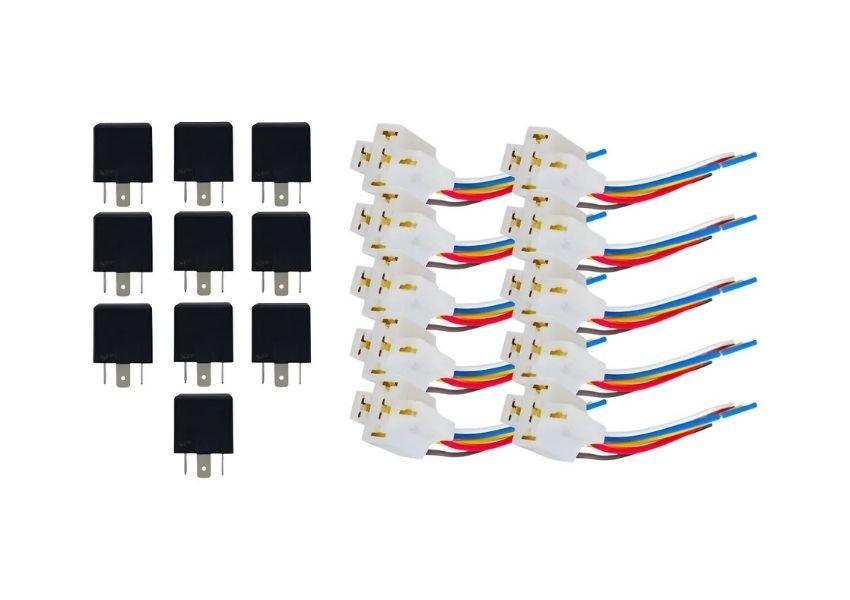 Relé auxiliar 12V 40A para instalação automotiva