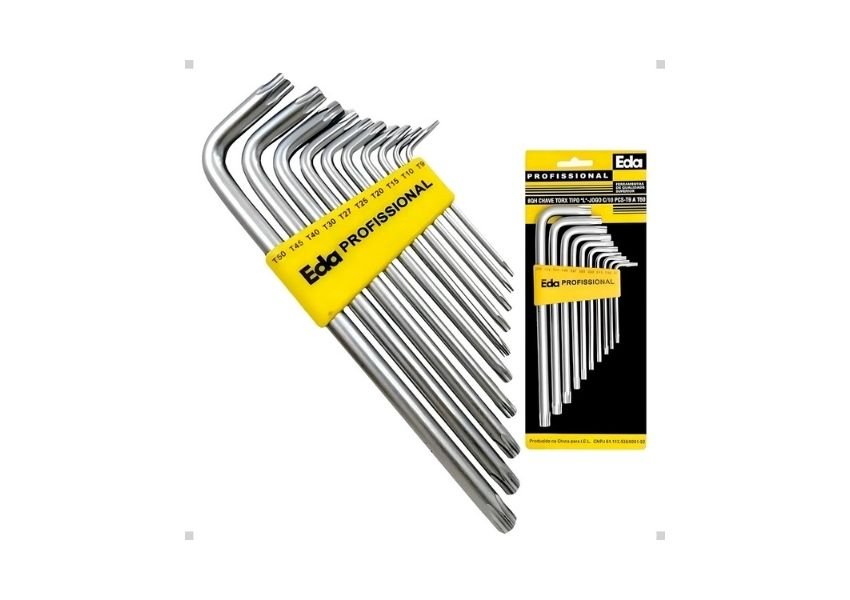 Jogo de chaves Torx tipo L para desmontagem automotiva