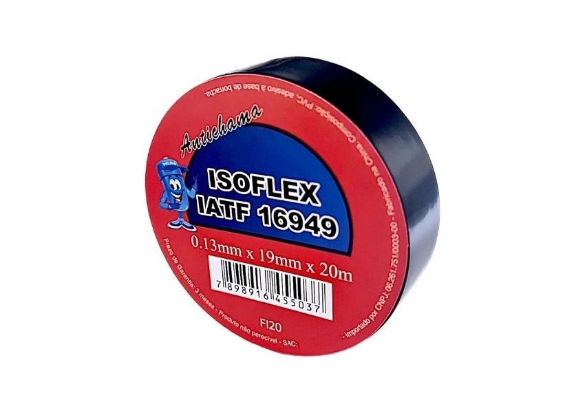 Fita isolante antichama Isoflex para instalação elétrica automotiva