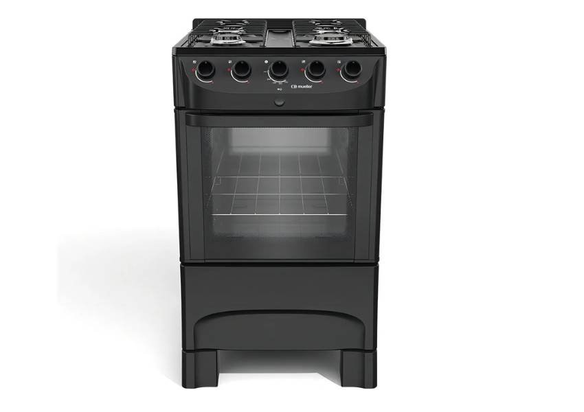 Fogão 4 Bocas Mfi4bc Preto Fosco Mueller Bivolt frontal